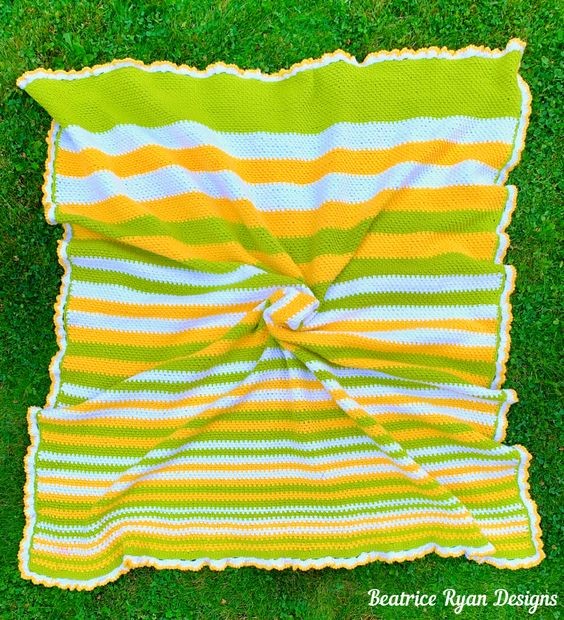 Crochet Summer Stripes Afghan