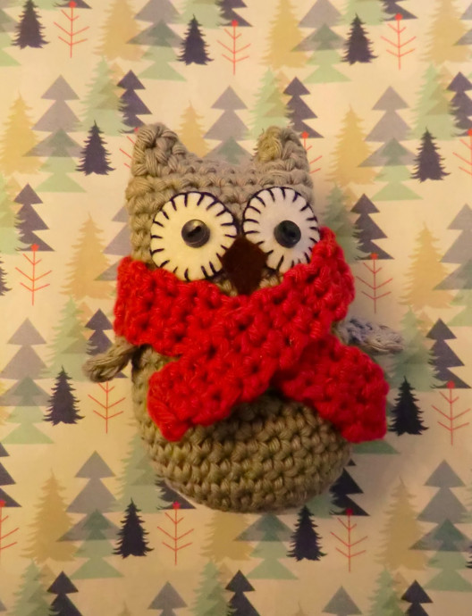 Crochet Christmas Owl