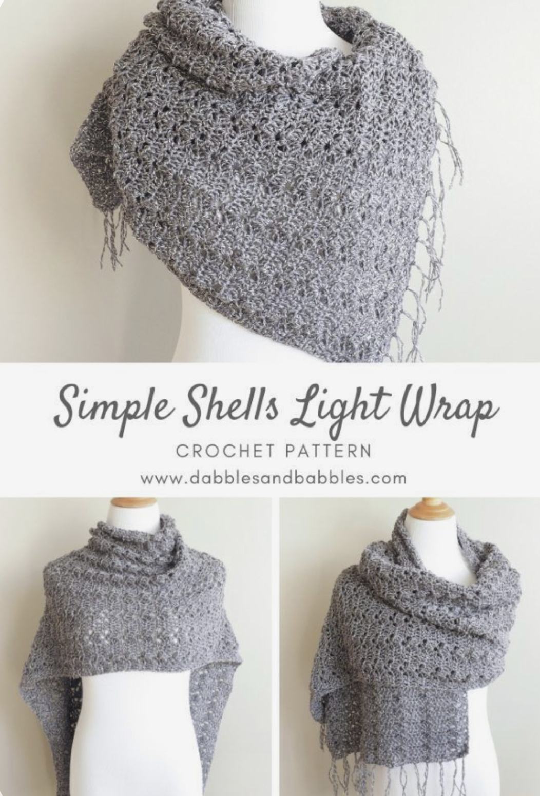 Simple Shells Light Crochet Wrap FREE CROCHET PATTERN — Craftorator