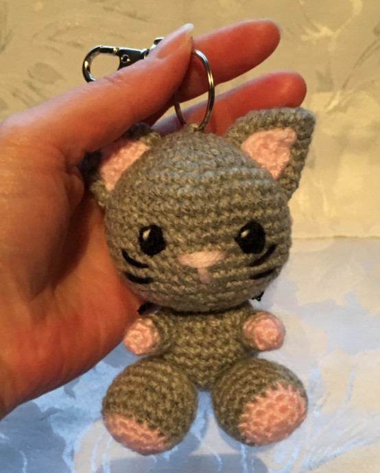 Crochet Kiki the Kitten Keyring