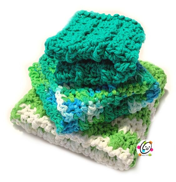 Crochet Lucky Washcloths