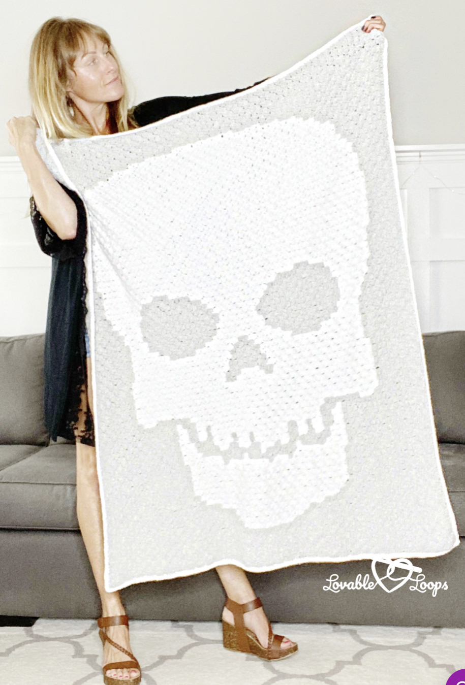 Crochet Skull Blanket FREE CROCHET PATTERN — Craftorator