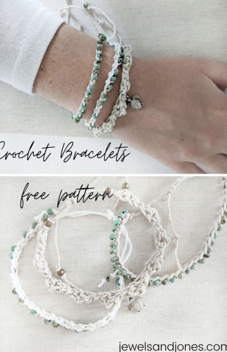 Crochet Beaded Bracelets – Free Crochet Pattern