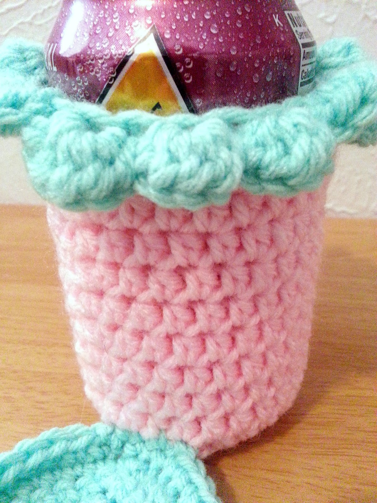 Crochet Mermaid Tail Cup Cozy