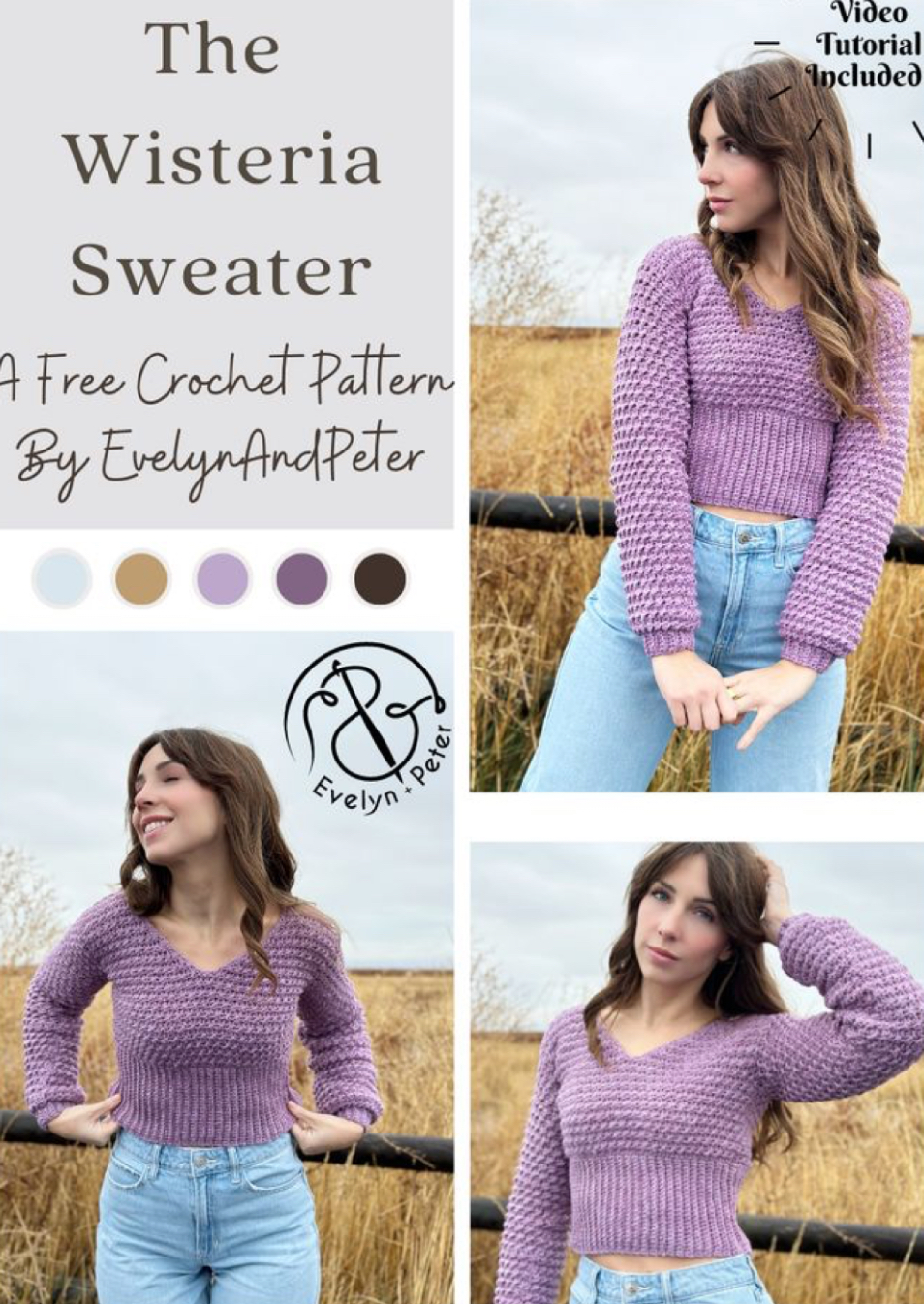 Crochet Wisteria Sweater – FREE CROCHET PATTERN — Craftorator