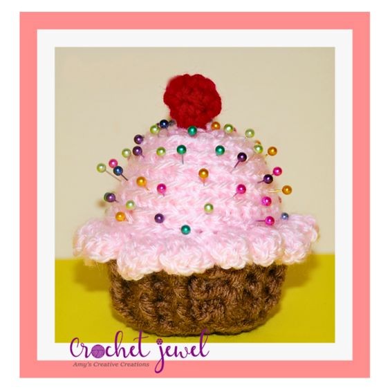 Crochet A Cupcake Pin Cushion