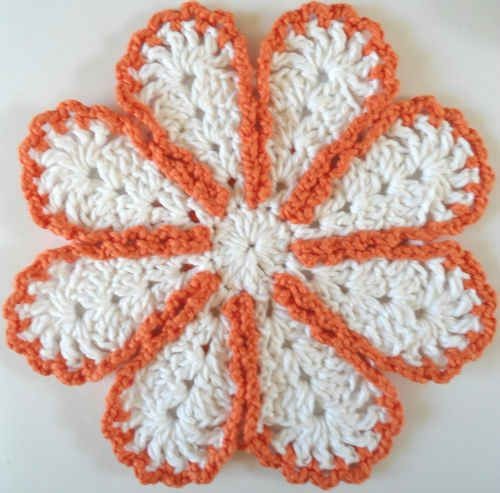 Crochet Lazy Daisy Dishcloth