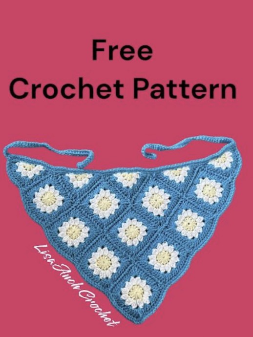 Free Crochet Pattern: Granny Square Kerchief