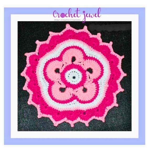 Crochet Vibrant Petal Doily