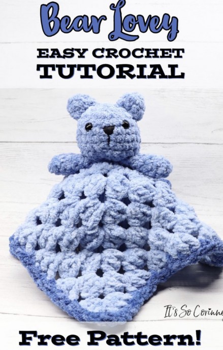 Free Crochet Bear Lovey Pattern