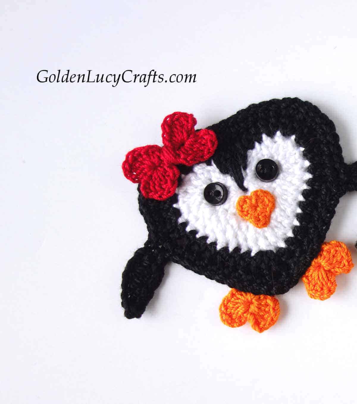 Crochet Penguin Applique