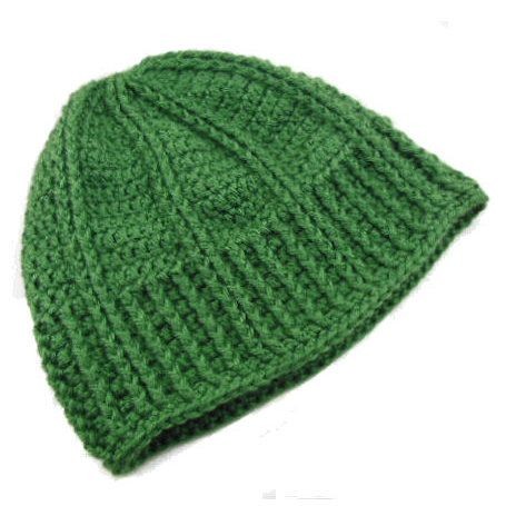 Crochet Men's Ribbed Hat