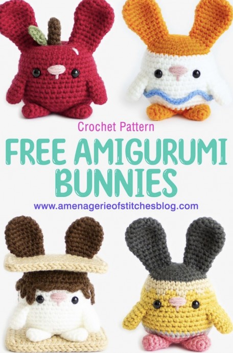 Crochet Back to School Bunnies (Free Pattern)