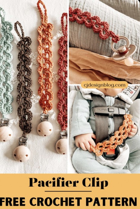 How to Crochet a Pacifier Clip (Free Pattern)