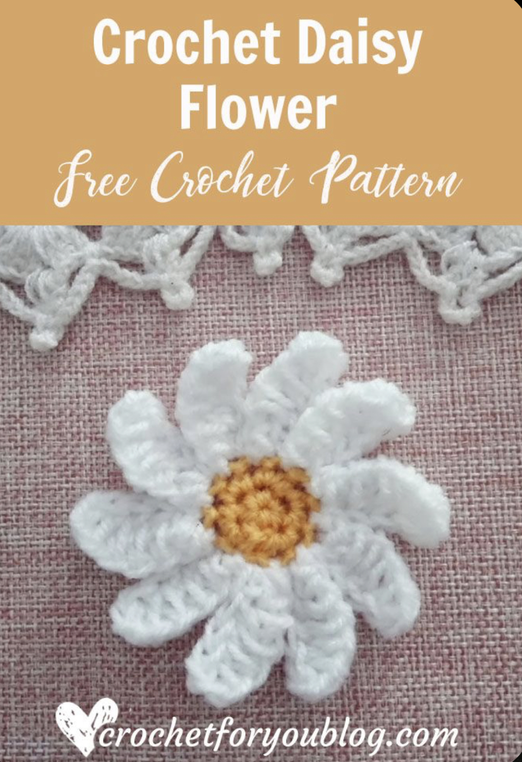 Beautiful Daisy Flower – FREE CROCHET PATTERN — Craftorator