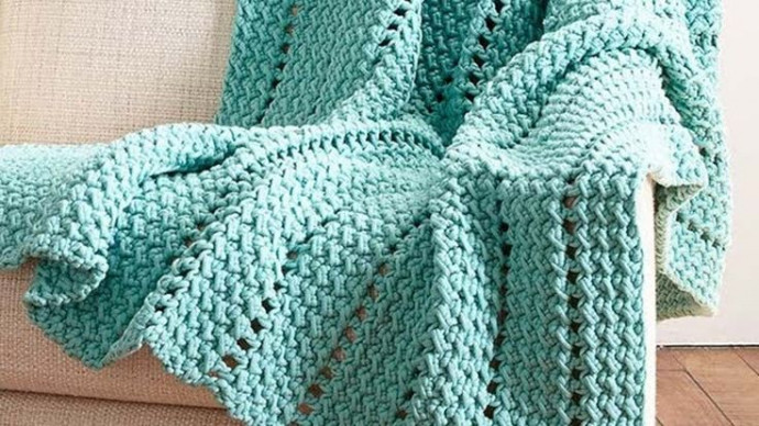 Crochet Bernat Textured Life Blanket