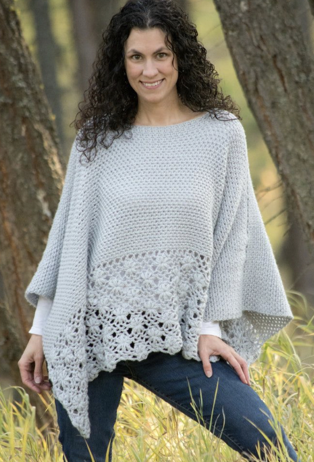 Frosted Petals Poncho – FREE CROCHET PATTERN — Craftorator