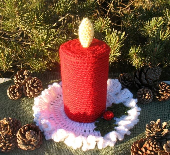 Crochet Christmas Candle