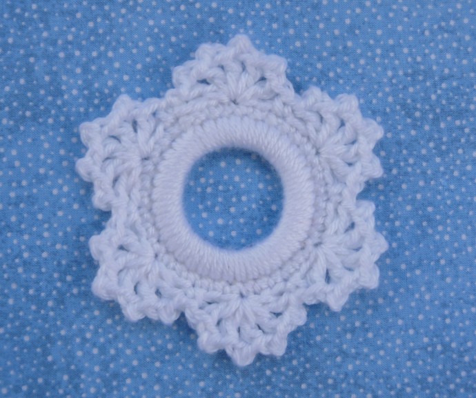 Crochet Snowflake Ring Ornament