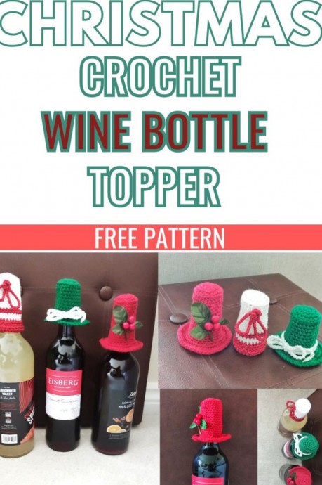 Crochet Wine Bottle Topper (Free Pattern)