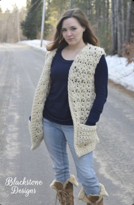 Free Crochet Pattern: The Chunky Lace Vest