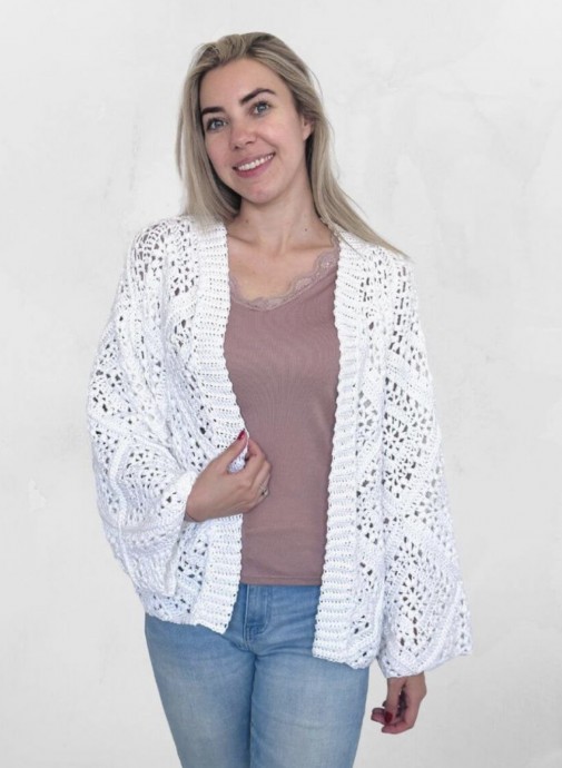 Free Crochet Pattern: Tulip Square Boho Cardi