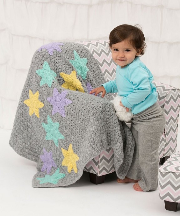 Crochet Twinkle Star Baby Blanket