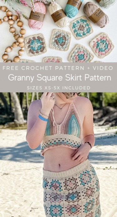 Granny Pop Crochet Skirt (Free Pattern)