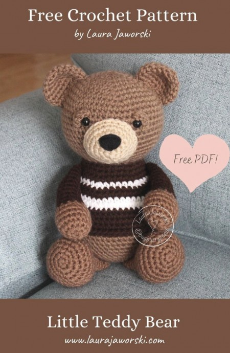 Cute Teddy Bear Free Crochet Pattern