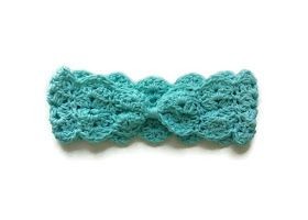 Crochet Lacy Turban Headband