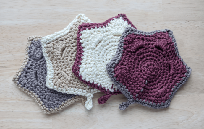 Crochet Falliage Coasters