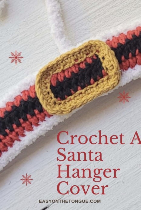 Crochet Santa Inspired Hanger Cover (Free Pattern)