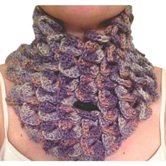 Crochet Crocodile Stitch Neck Warmer Scarf