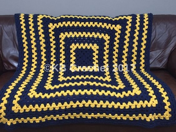 Crochet Continuous Granny Afghan Blanket