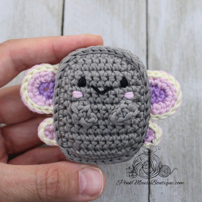 Crochet Tiny Butterfly and Heart