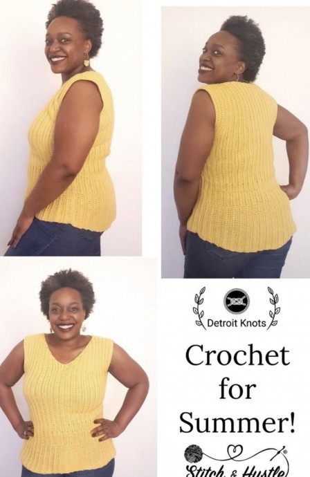 Aplomb Peplum Top Free Crochet Pattern