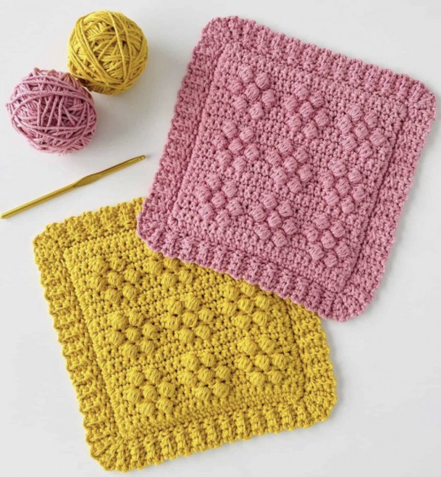 Free Crochet Pattern: Daisy Puffs Hot Pad