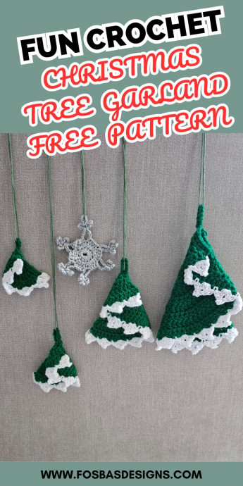 Crochet Christmas Tree Garland