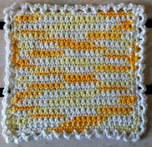 Crochet Sunshine Dishcloth