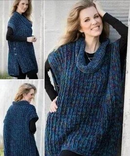 Crochet Cowl-Neck Poncho