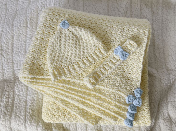 Crochet Lemon Love Newborn Baby Set