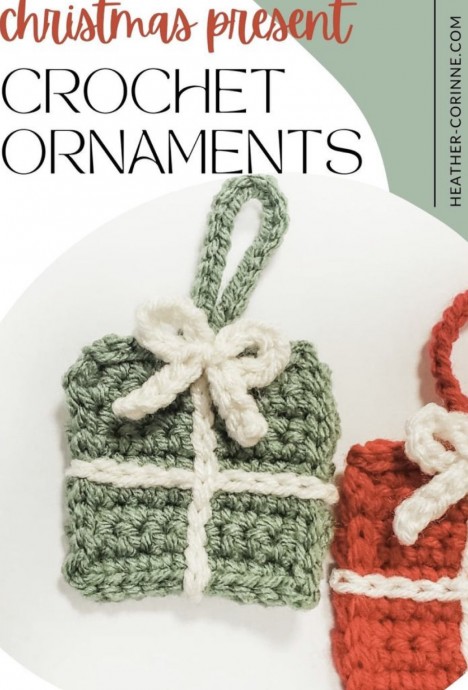 Crochet Christmas Present Ornament (Free Pattern)