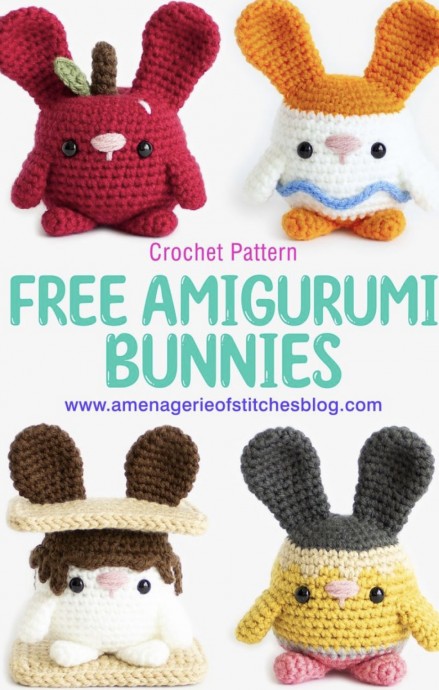 Free Crochet Pattern: Back to School Bunnies