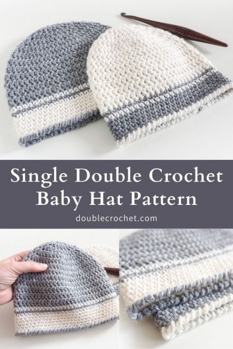 Crochet Single Double Baby Hat