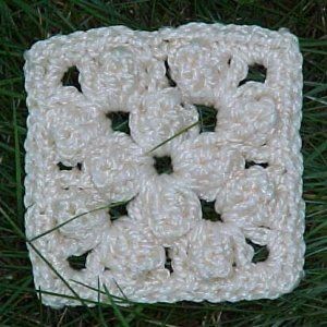 Crochet Popcorn Granny Square Scrubber