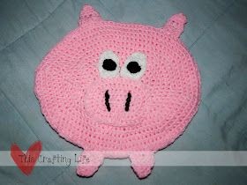 Crochet Oval Pig Trivet