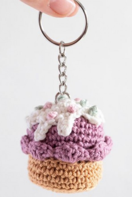 Free Crochet Pattern: Adorable Cupcake Keychain