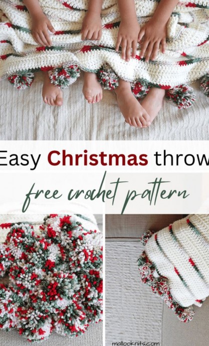 Crochet Christmas Blanket (Free Pattern)