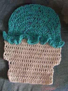 Crochet Ice Cream Cone Dish Cloth