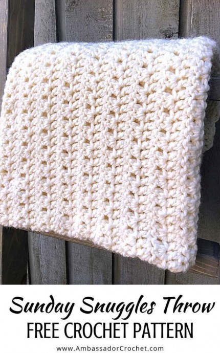 Sunday Snuggles Throw - Free Crochet Pattern